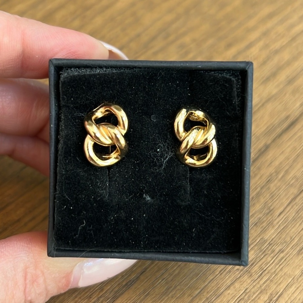 Christian Dior Link Clip On Earrings